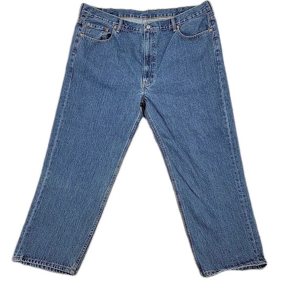 Levis 550 Mens Jeans Size 46x29 Tapered Leg Medium Blue Wash Denim 100% Cotton - Picture 1 of 13